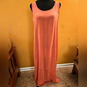 Forever 21 Coral Sleeveless Maxi Lined Sundress